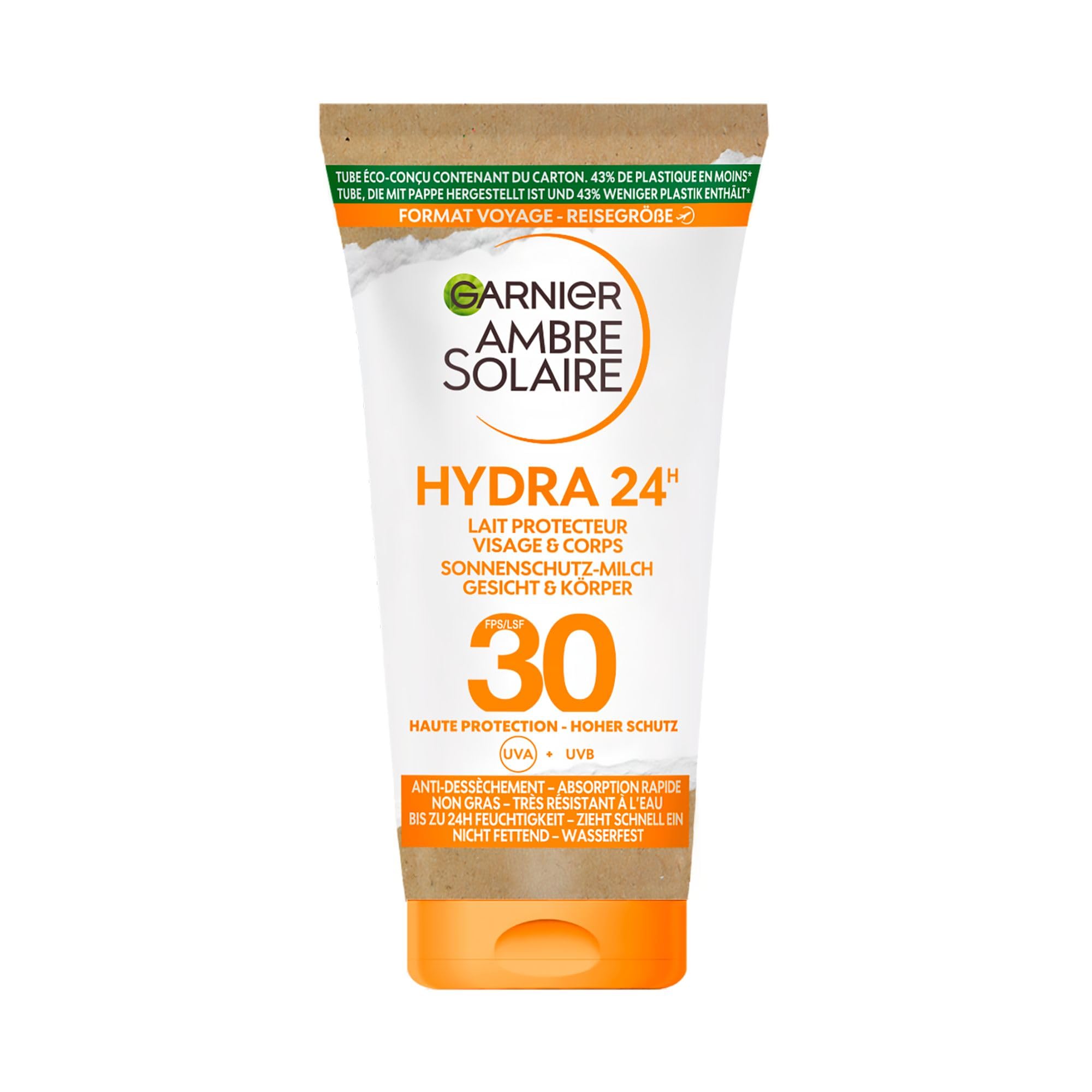 Garnier sun cream, moisturizing sunscreen milk, SPF 30, Ambre Solaire, 50 ml