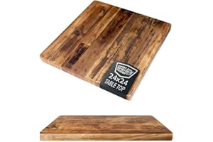 HEIRLOUM Reclaimed Wood Table Top - Rustic Recycled Wooden Piece Perfect for Kitchens, Dining and Coffee Table Tops (Reclaimed Wood Table Top - Economy, 24" x 24")