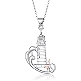 HELORET Lighthouse Necklace for Women Lighthouse Pendant Necklace Birthday Jewelry Gift for Women