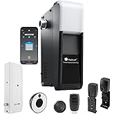 Skylink Smart Side Mount Garage Door Opener &ndash; Heavy Duty, Ultra Quiet, WiFi | Fits single/double doors up to 12ft. Includes 2 remotes, wireless wall console, smartphone control, door lock &amp; built-in LED