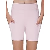 THE GYM PEOPLE Girls Volleyball Shorts Kids High Waist Dance Workout Gymnastics Biker Athletic Shorts with Pocket