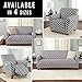 Home Fashion Designs Printed Twill Sofa Slipcover. One Piece Stretch Couch Cover. Strapless Sofa Cover for Living Room. Brenna Collection Slipcover. (Sofa, Charcoal)