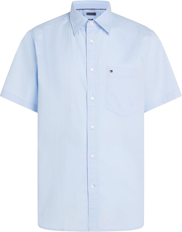Chemise Homme Flex Poplin Solid Manches Courtes, Bleu (Sweet Blue), S — photo 4 sur 6