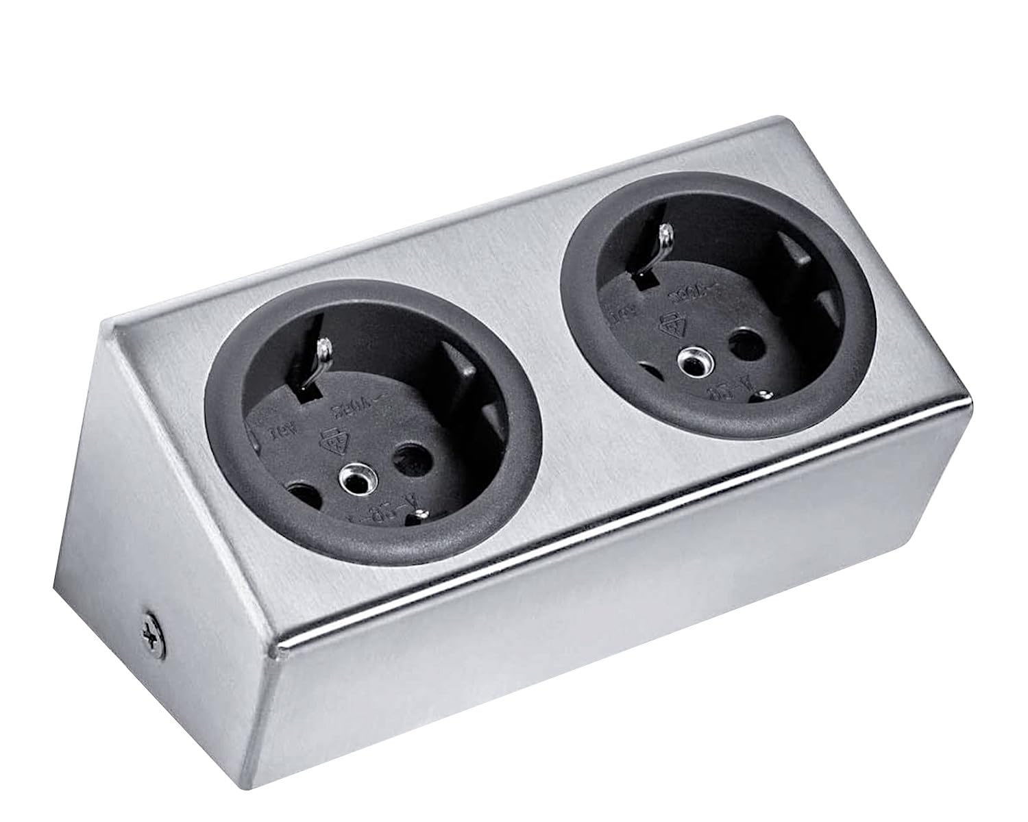 Thebo ST 3050 Alba ST/2 Socket Element Stainless Steel Double Socket Strip