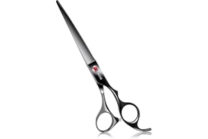 INTINI 7.5" Straight Dog Grooming Scissors,Sharp Dog Shears for Grooming,Professional Pet Grooming Shears with Safe Round Tips,Dematting Tool for Long&Short Hair Dogs