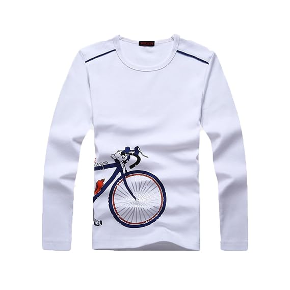 Langarmshirt Jungen T Shirt Langarm Top Kinder Basic Shirt Rein Baumwoll Kinderkleidung für 4-12 Jahre