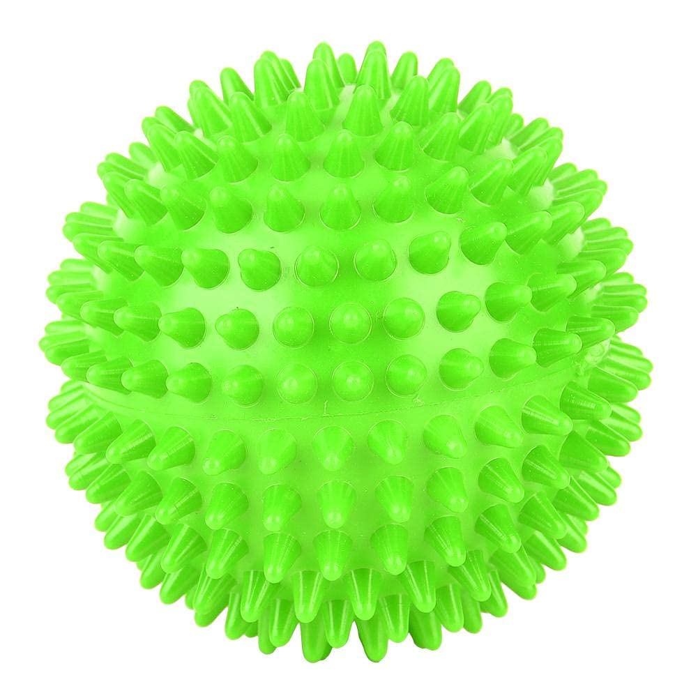 Spiky Massage Ball,Massage Body Spiky Balls Point Hard Hedgehog Yoga Ball Roller Reflexology Fitness Finger Relax Tool (9cm-Green)