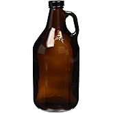 Home Brew Ohio 1/2 Gallon Amber Growler With 38 mm Polyseal Lid