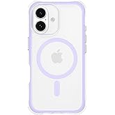 ORNARTO Air Case for iPhone 16 Clear, Compatible with MagSafe, Military-Grade Drop Protection Cover with Built-in Air-Purple