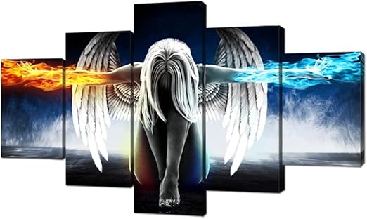 Man Angel Wings 16 X24 Hd Canvas Prints Painting Home Decor Wall Art Picture