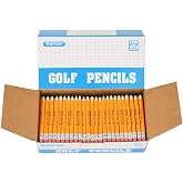 Rarlan Golf Pencils with Erasers, 2 HB, Pre-Sharpened, 200 Count Bulk Pack | 3.5&rdquo; Mini Pencil, Small Pencil for Kids Teachers Classroom Games, Back to School Supplies