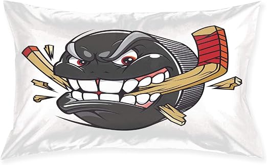 Amazon Com Yababy Pillow Sham Cartoon Hockey Puck Bites And