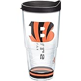 Tervis NFL Cincinnati Bengals - Arctic Made in USA Double Walled Insulated Tumbler Travel Cup Keeps Drinks Cold & Hot, 24oz, Classic