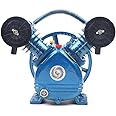 Air Compressor Pump Head 2HP 2 Piston V-Type Double Cylinder Compressor Air Compressor Pump Head Single Stage 115PSI 1050rpm/min Air Tool Replacement