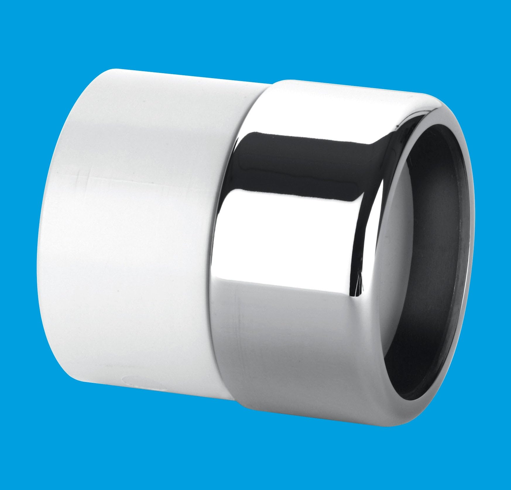 McAlpine ABS32/35x1.1/4 Inch Solvent Weld Chrome Straight Adapter