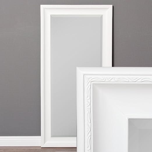 Lebenswohnart Wandspiegel Copia 100x50cm Pur Weiss Spiegel Barock Holzrahmen Facette Amazon De Kuche Haushalt