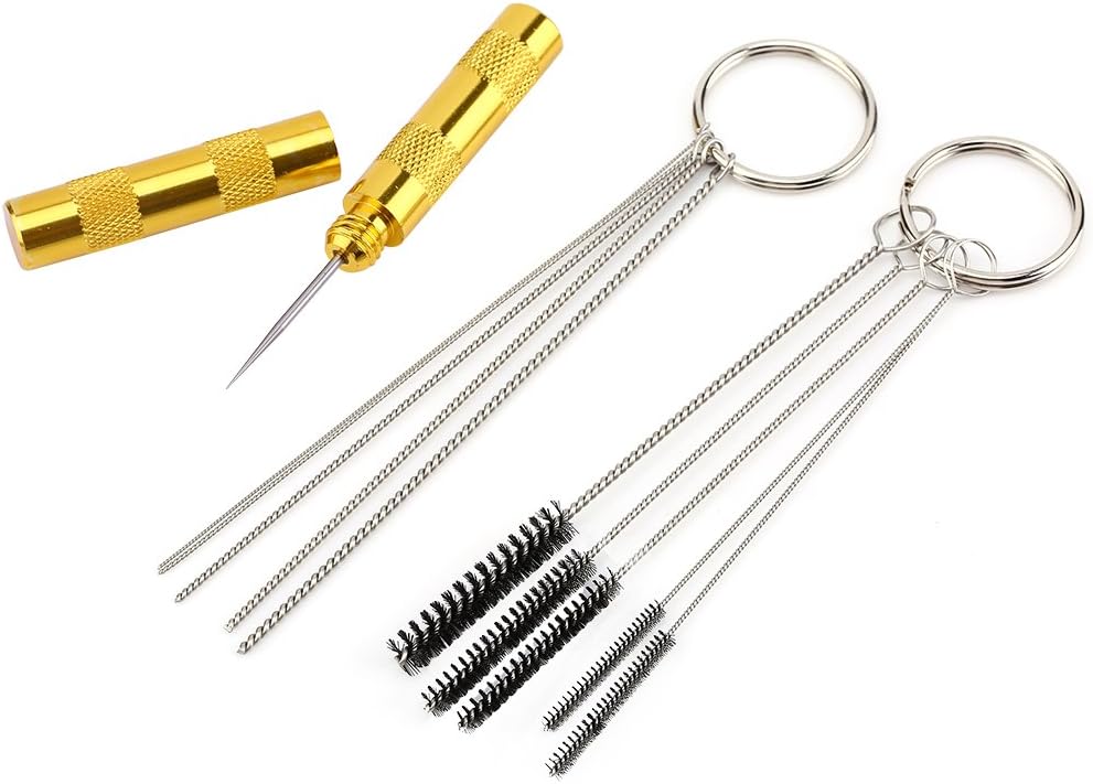 Airbrush Spray Gun Cleaning Kit, Stainless Steel Needle and Brush Set