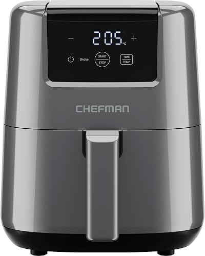 Chefman 2L Mini Air Fryer Digital Space Saving Compact Grey