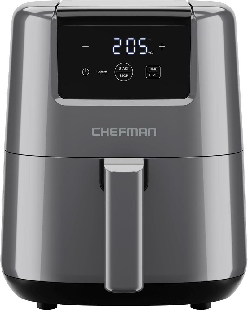Chefman 2L Mini Air Fryer Digital Space Saving Compact Grey