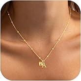 GRCLD Heart Initial Necklaces for Women, Dainty 14k Gold Plated Letter A-Z Pendant Necklace Personalized Cute Name Necklace Trendy Gold Jewelry Gift for Women Teen