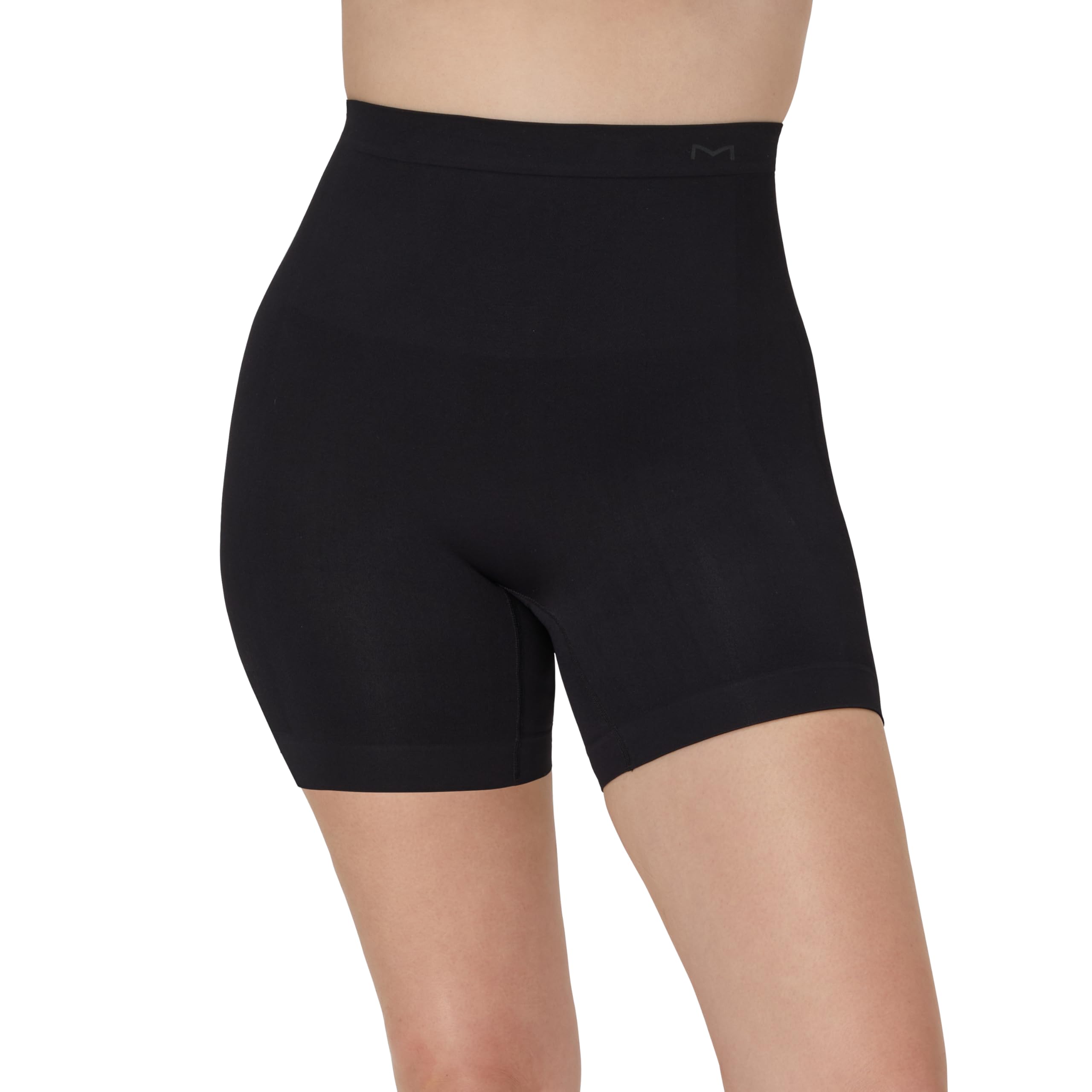 Maidenform Women’s Seamless Shapewear, Tummy Control Thigh Shaper Shorts, Mid-Waist Thigh Slimmer with Firm Control Black