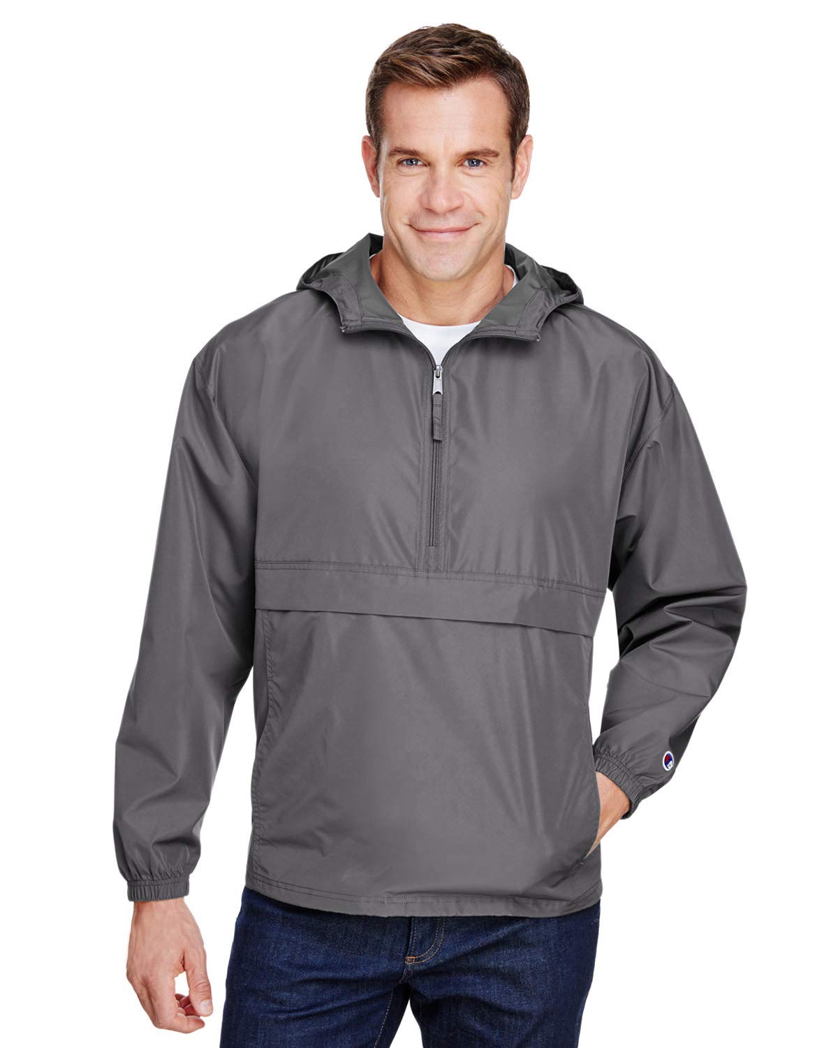 Champion Adult Packable Anorak 1/4 Zip Jacket M