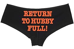 Knaughty Knickers Return to Hubby Full Black Low