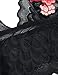 SweatyRocks Women's Floral Embroidered Adjustable Strap Bralette Black Small