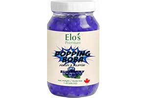 Popping Bubble tea Pearls 1lb (Blueberry Flavour) For Bubble Tea| DIY Marble Size Pearls Bursting Balls| Right Taste And Text
