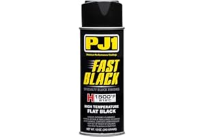 PJ1 16-HIT Flat Black Hi-Temp Spray Paint (Aerosol), 11 oz