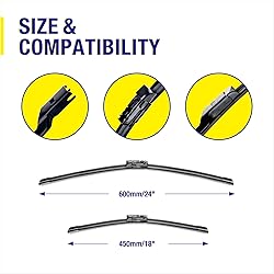 3 Wipers 24"/18"/14" Replacement For Mazda CX-5