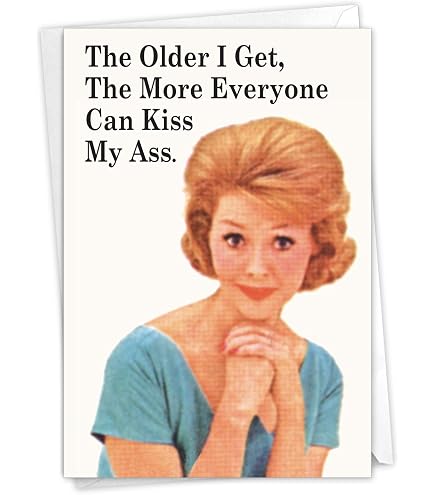 Anne Taintor Birthday Cards Funny Vintage Retro Greeting Card For Her, 4.25\" X 5.5\", Getting Lit In The Kitchen