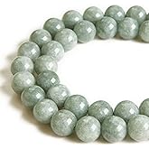 60pcs 6mm Burmese Jade Beads Natural Gemstone Beads Round Loose Beads for Jewelry Making