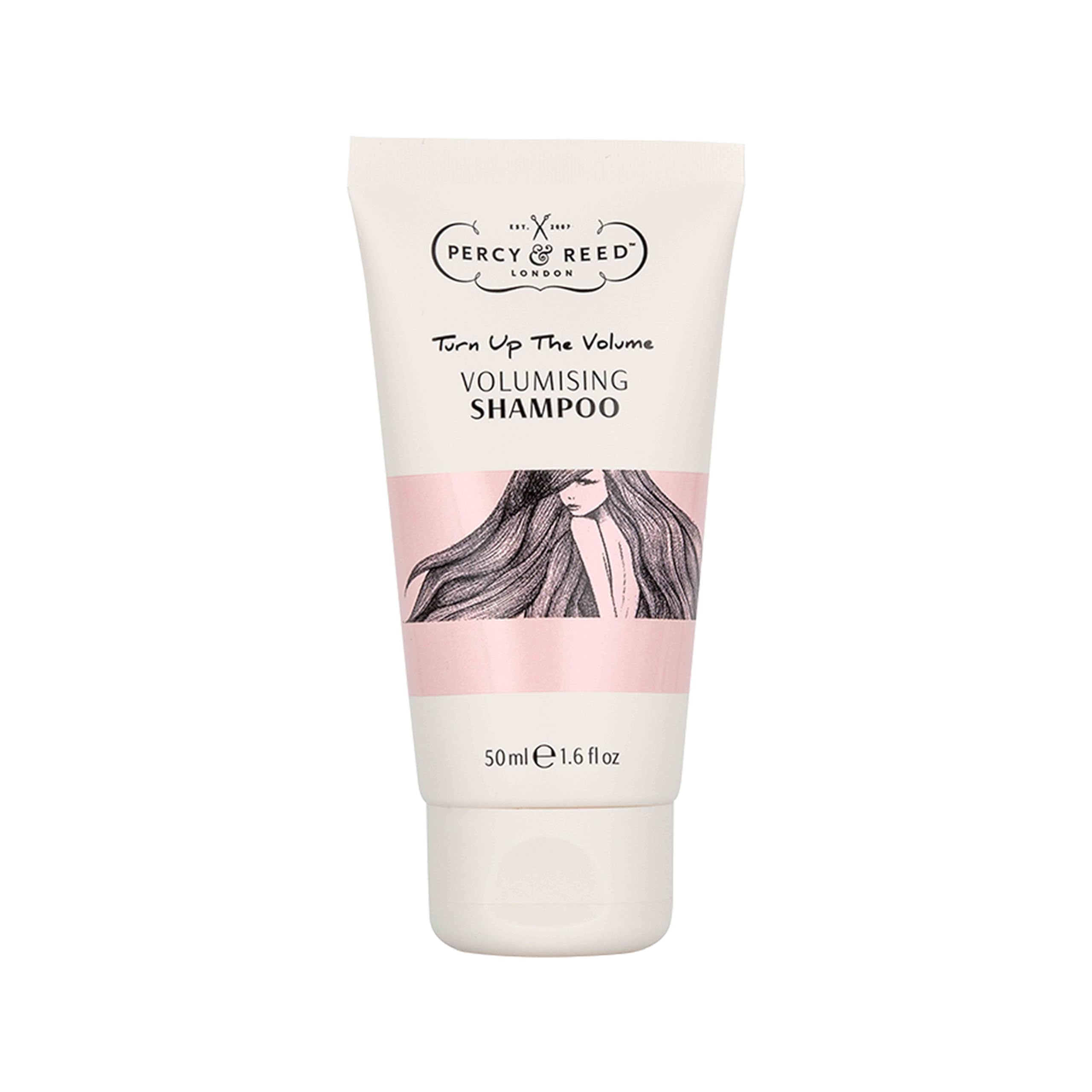 Percy & Reed Turn Up The Volume Volumising Shampoo - Lightweight Formula Builds Body for Big Bouncy Weightless Hair - Fuller and Thicker Hair. Free From Gluten, Sulphates, Silicones & Parabens - 50ml