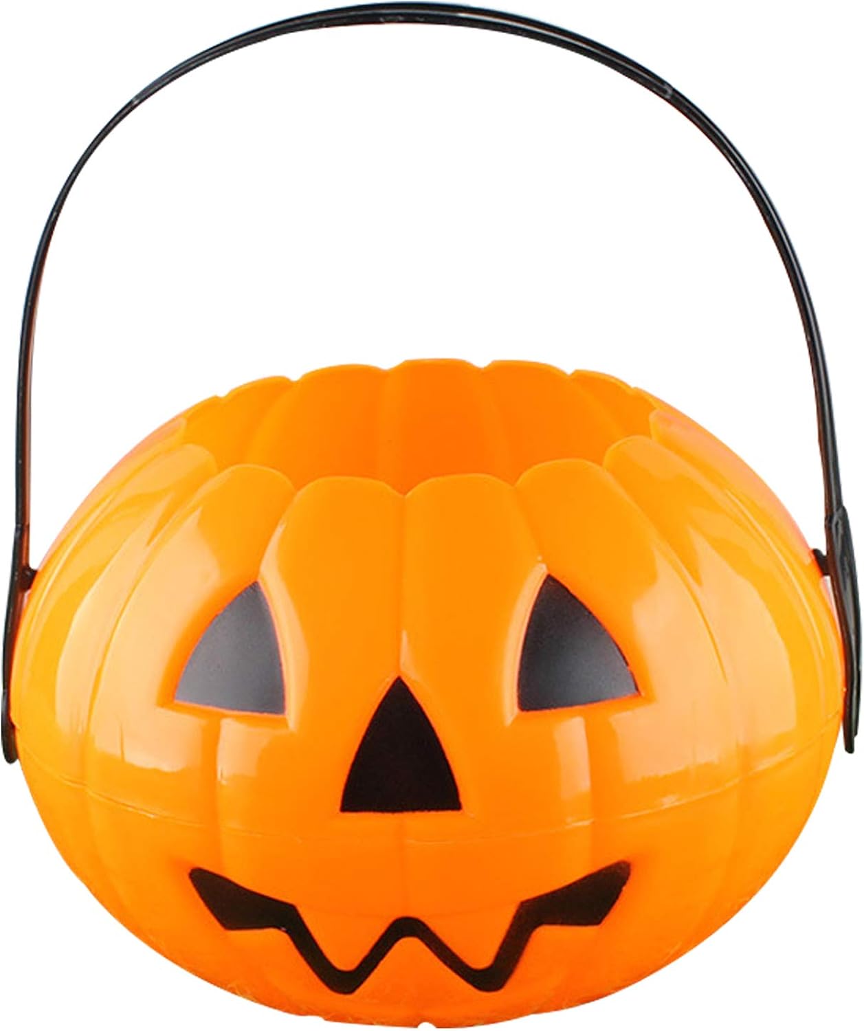 Amazon.com: Plastic Pumpkin Bucket Halloween Pumpkin Basket for Trick