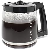12-Cup Replacement Glass Carafe Pot Compatible with Hamilton Coffee Maker Models 46310, 49976, 49966, 49350, 49957, 49954, 49933, 49980A, 49980Z, 49983, 49618, 46300, 49950