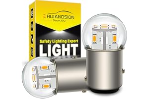 Ruiandsion 2pcs 1157 LED Bulb 12V BAY15D 2057 2357 7528 Warm White 3014 12SMD Chipsets LED Backup Reverse Brake Tail Lights