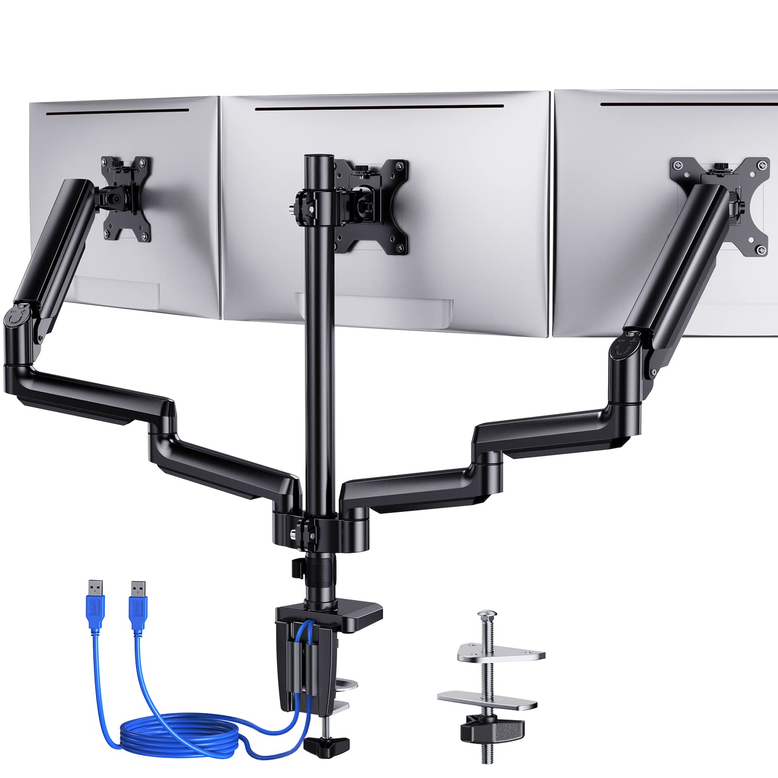 Mua ErGear Triple Monitor Mount, 3 Monitor Desk Mount for Computer ...