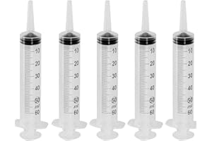 60ml Oral Syringes by Terumo - 5 Pack - Catheter Tip, No Needle, FDA Approved, Without Needle, Individually Blister Packed - 