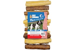 THE AMERICAN MADE TREAT COMPANY American Made Treat Co - Dog Treats, Chicken and Beef Flavor Variety Beef Rawhide Chip Rolls, Puppies to Seniors, Dental Dog Bone Alternative - 3-3.5” Rolls - 20 Pack
