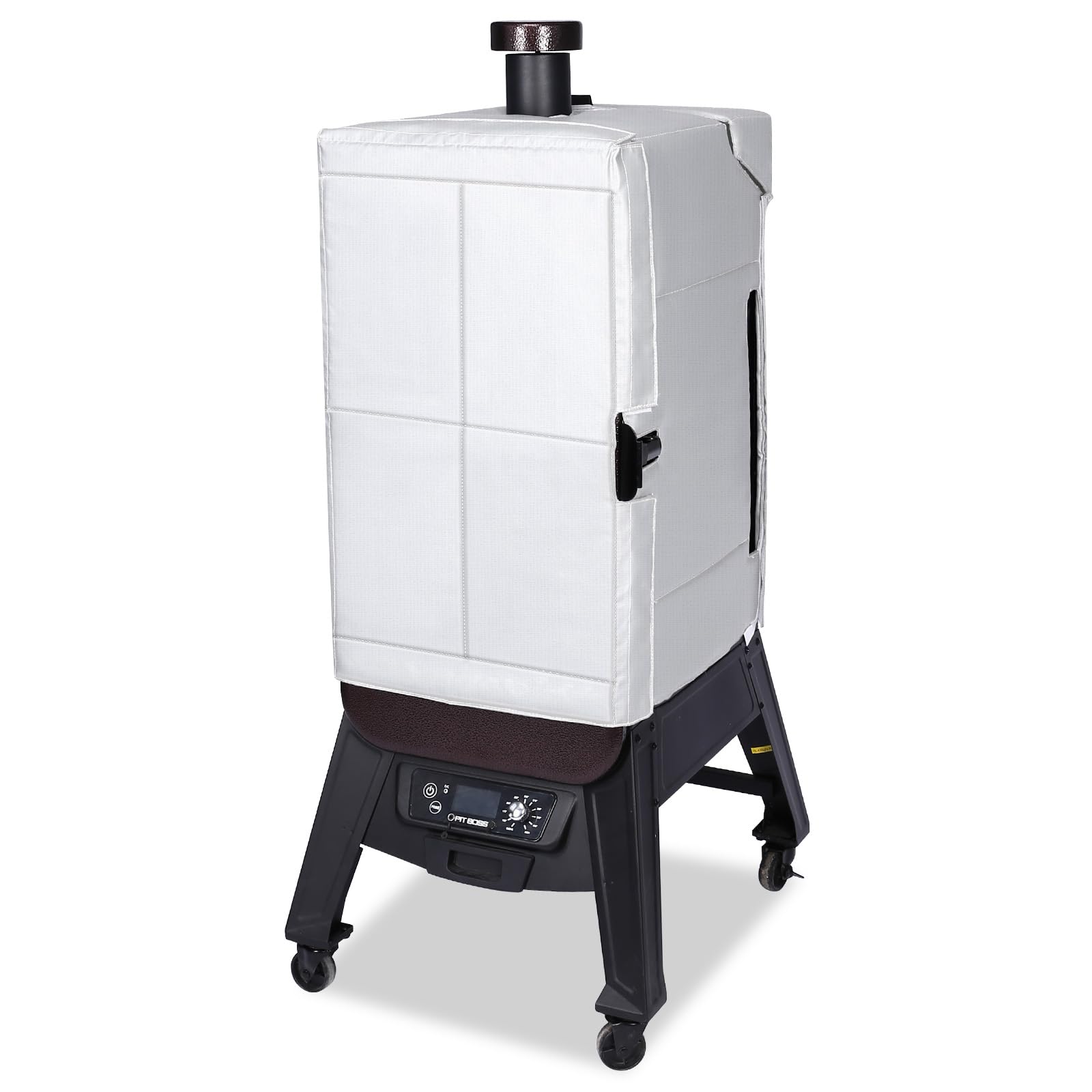 QuliMetal Smoker Insulation Blanket for Pit Boss Copperhead 3 Series Pellet Vertical, Pit Boss Insulated Grill Blanket & Smoker Cover, Winter BBQ Heat Retention Accessory for Cold Weather Cooking Image