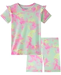 Dolphin&Fish Kids Short Pjs Girls Summer Pajamas