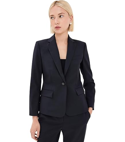 Theory Women's Seer Shrunken Blazer, Navy, 0 at Amazon Women's