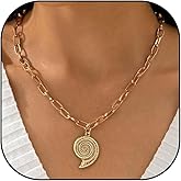 Peraca Cris Gold Starfish Necklace for Women Conch Starfish Pendant Dainty Layered Chain Summer Beach Jewelry Gifts