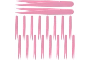 MAGICLULU 20pcs Plastic Craft Tweezers for Kids - Pointed Tip Children’s Fine Motor Skill Tool - Multipurpose Bead Tweezers f