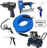 YOTOO 10m PVC Air Hose 10mm ID 14mm OD 300 PSI Blue 1/4" Europe Coupler Bend view 7