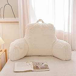 NTBED Reading Pillow Faux Fur Bed Wedge Backrest