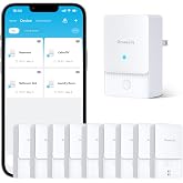 GoveeLife Smart Water Leak Sensor 4 Pack Bundle with Water Leak Detectors 5 Pack, Wireless Detector with 1312 ft Transmission for Basement, Kitchen, Bathroom