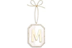 Mrchtmas 2025 Christmas Initial Ornaments ，Letter M Ornaments for Christmas Tree， Hanging Ornament for Mother Best Friends Sister Wife|M-Let it Glow Initial