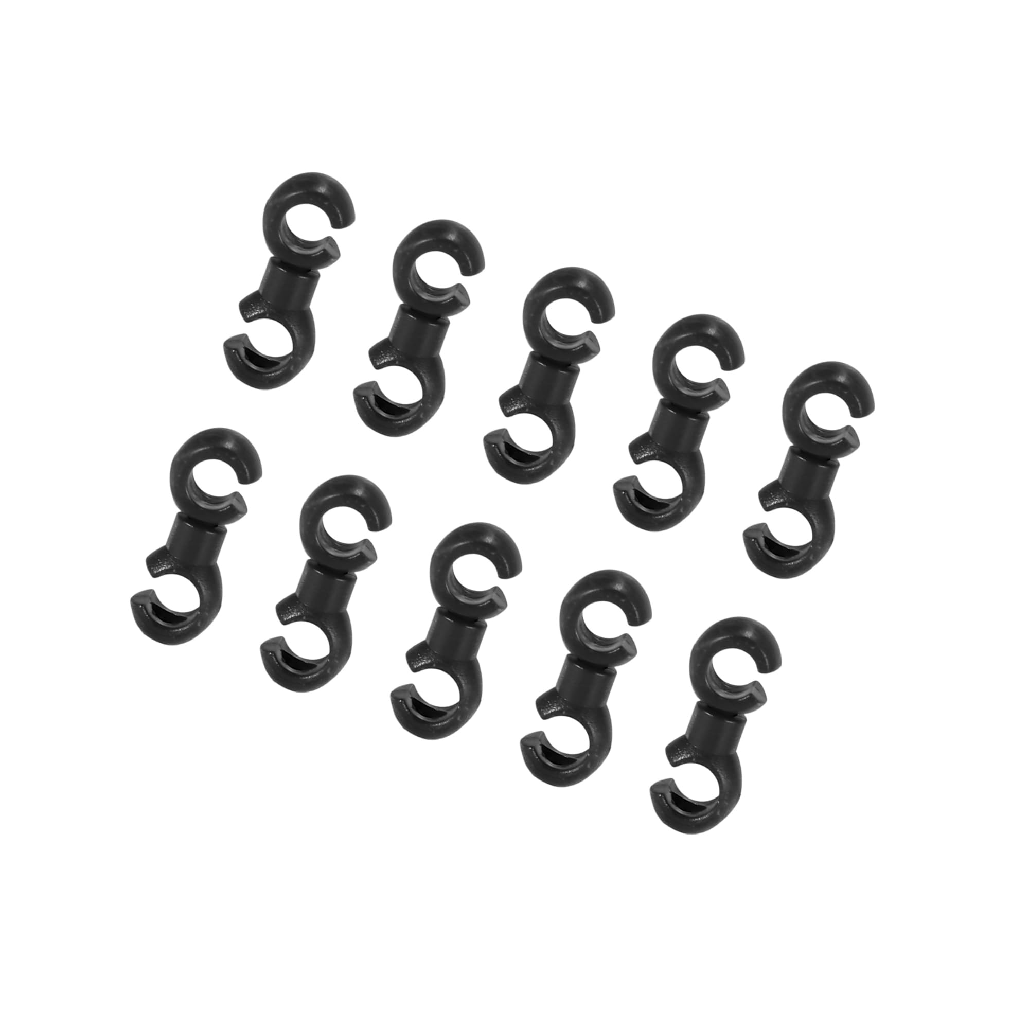 INFINAUTO 10pcs Mountain Bike Brake Cable Clip S Style Clamp Plastic Black Stylish Design